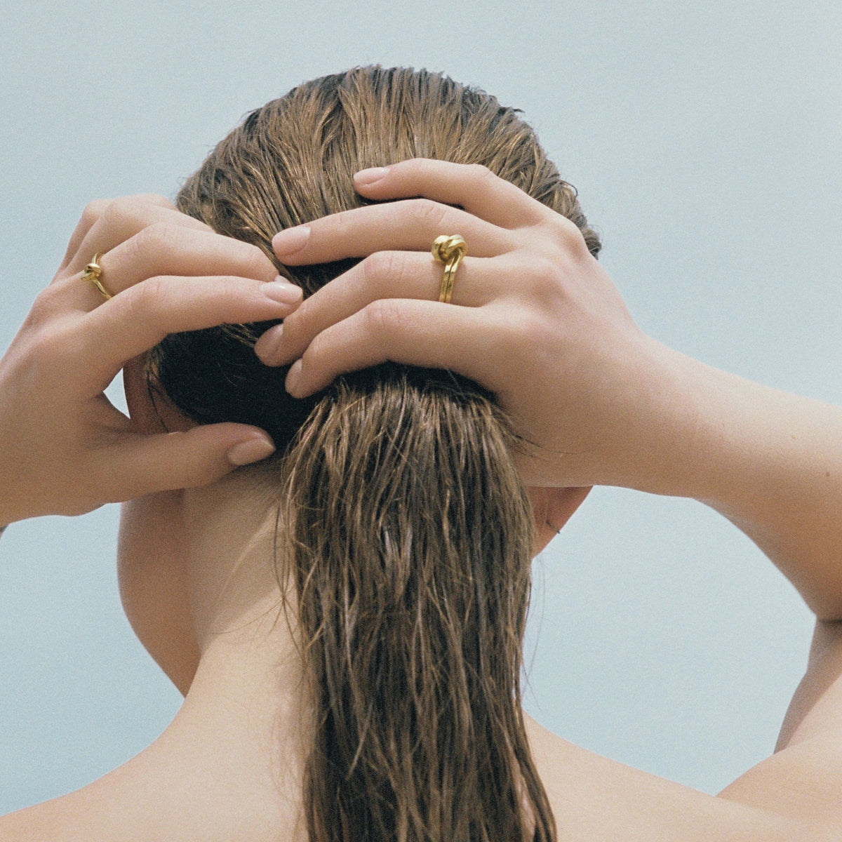 Verguld zilveren Double Knot Ring