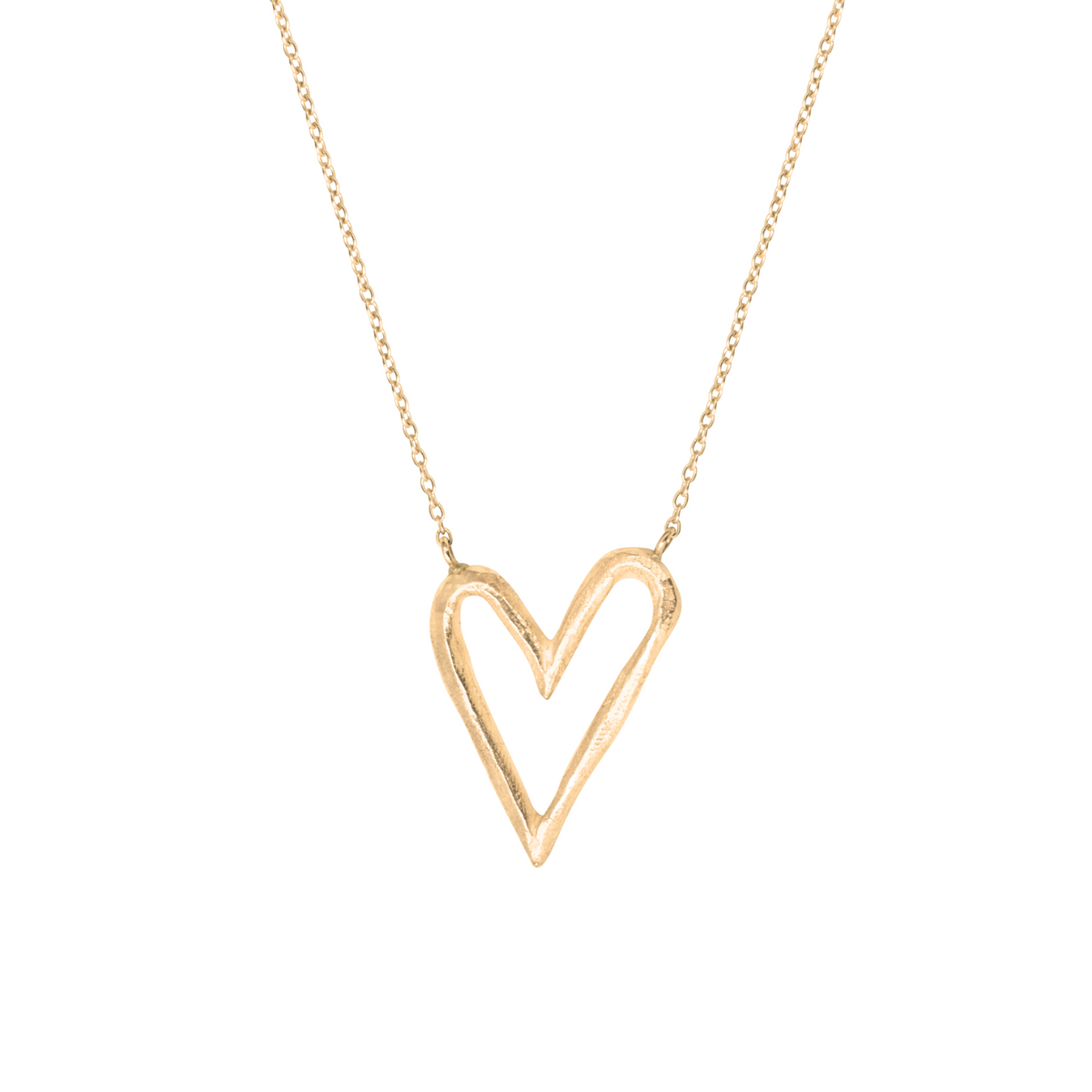 Verguld Zilveren Big Heart ketting