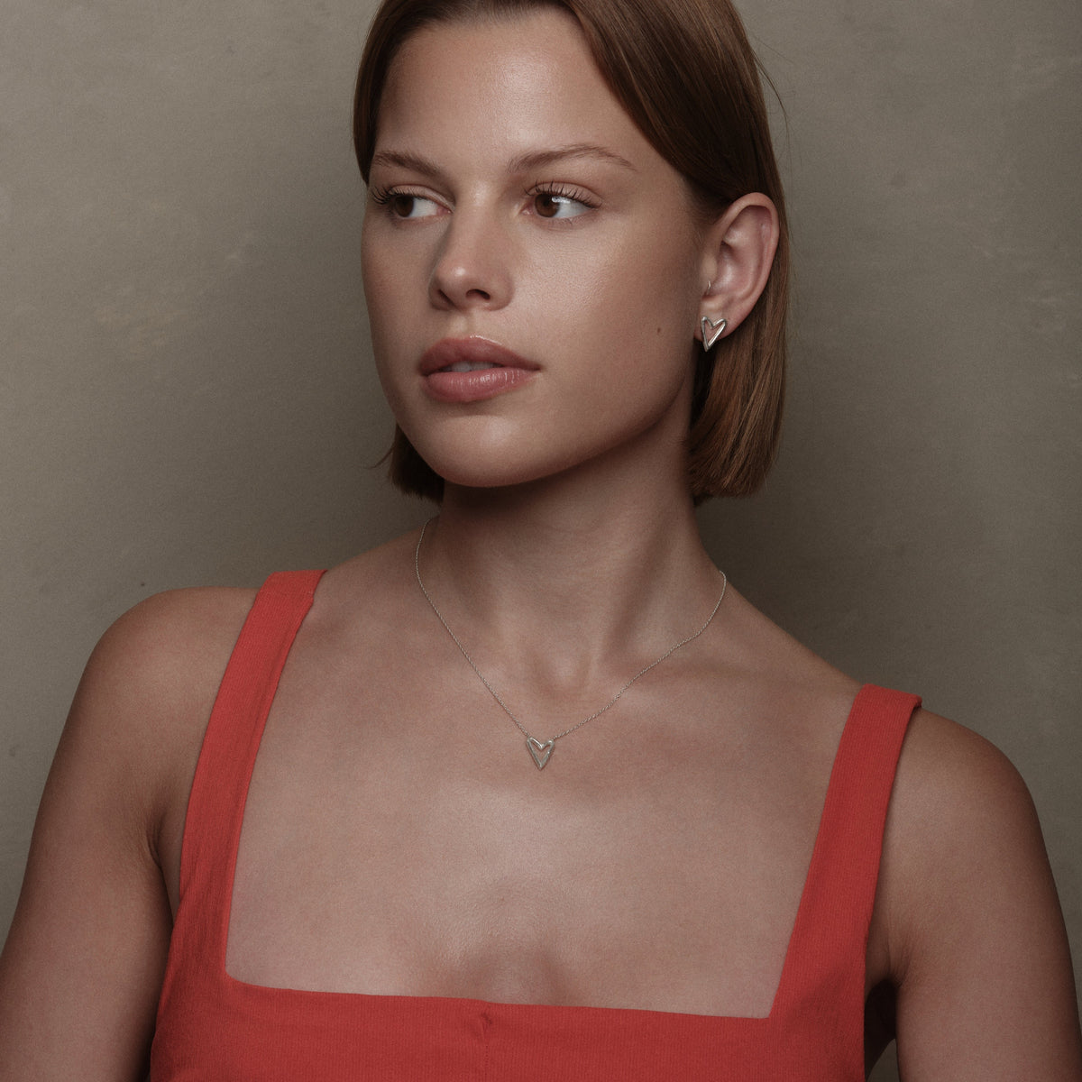 Sterling Silver Small Heart Necklace by Aurore Havenne