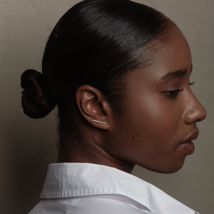 Boucles d'oreilles Daria en argent par la créatrice belge Aurore Havenne