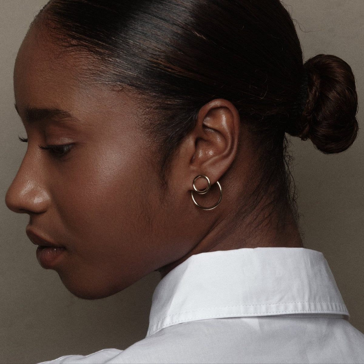 Gold-Plated Silver Calista Ombrée Earrings by Aurore Havenne