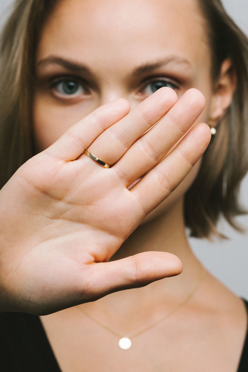 Bague or fairmined 18K et diamant de culture