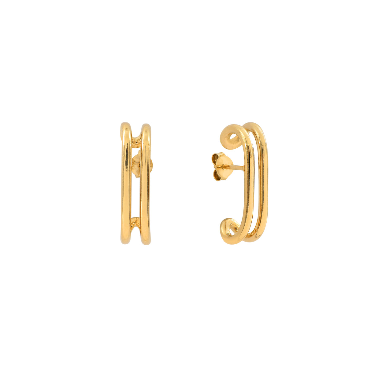 Gold-Plated Silver Hécate Earrings by Aurore Havenne