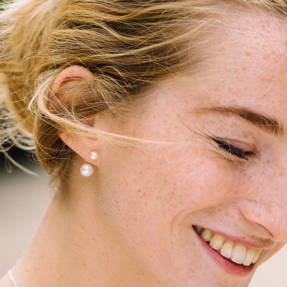 Silver And Freshwater Pearl Lara Earrings