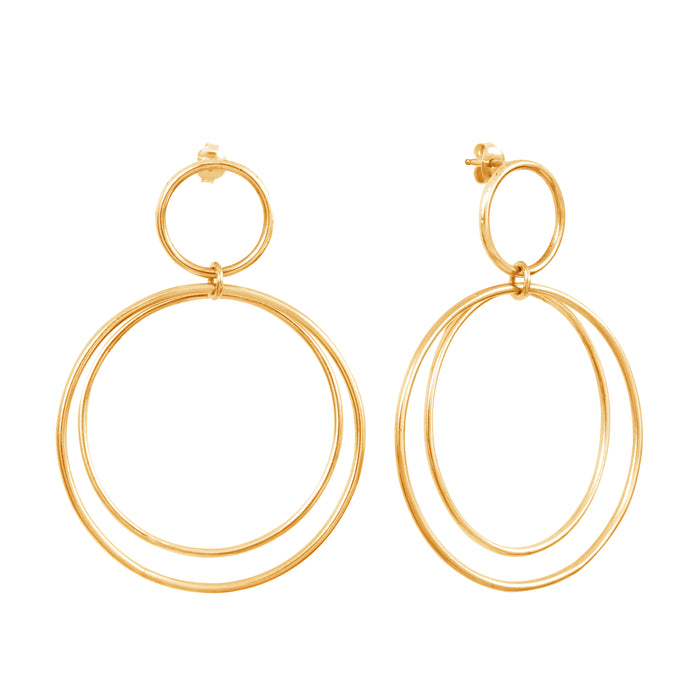 Gold-Plated Silver Calista Versatile Minimalist Earrings by the Belgian jewelry designer Aurore Havenne