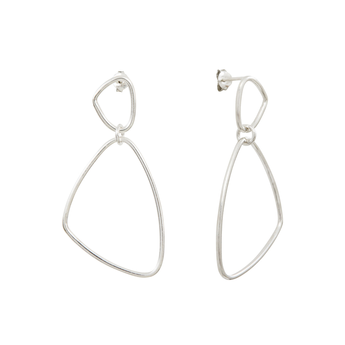 Silver Héméra Nue Earrings by Aurore Havenne