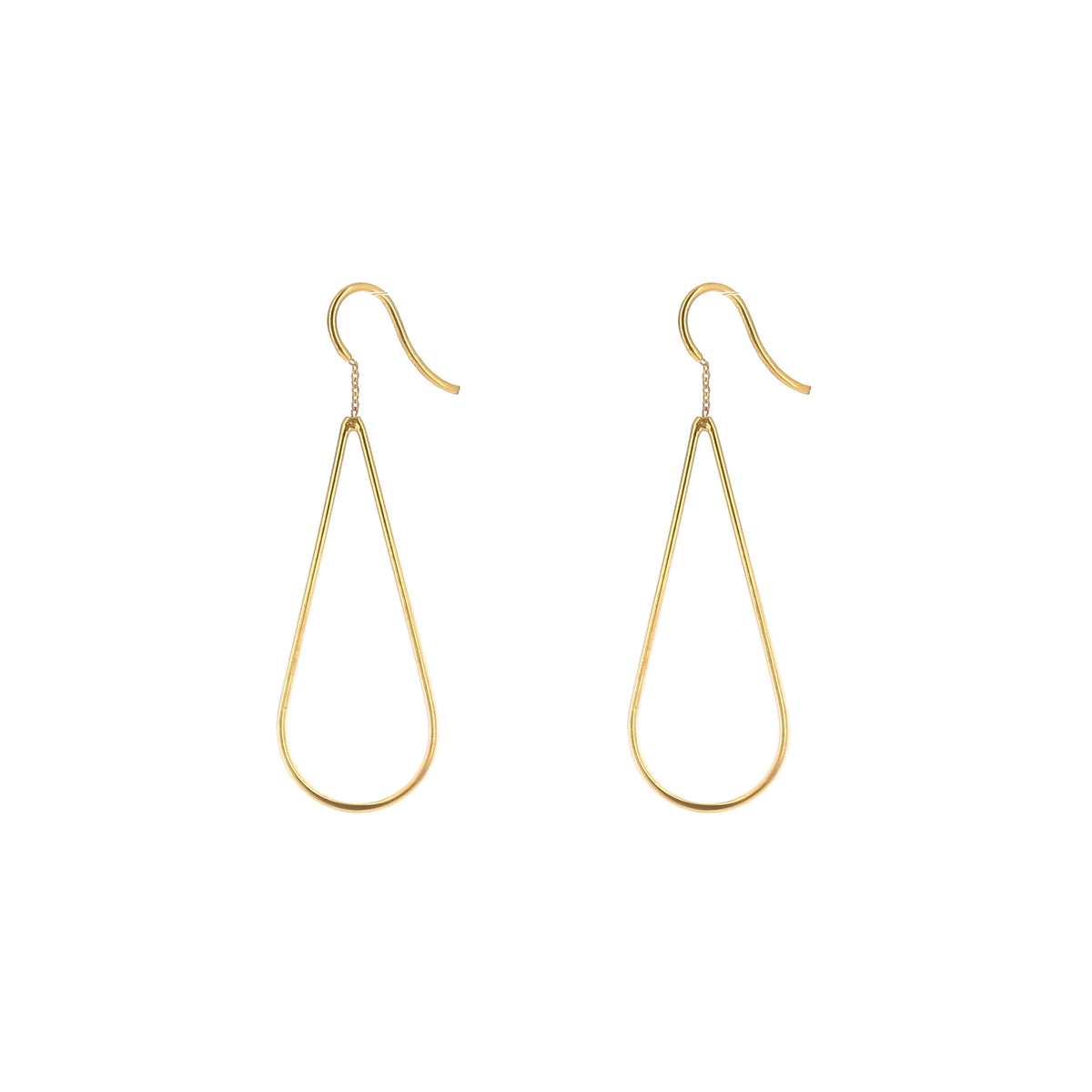 Gold-Plated Silver Raindrops Earrings by timeless jewelry designer Aurore Havenne