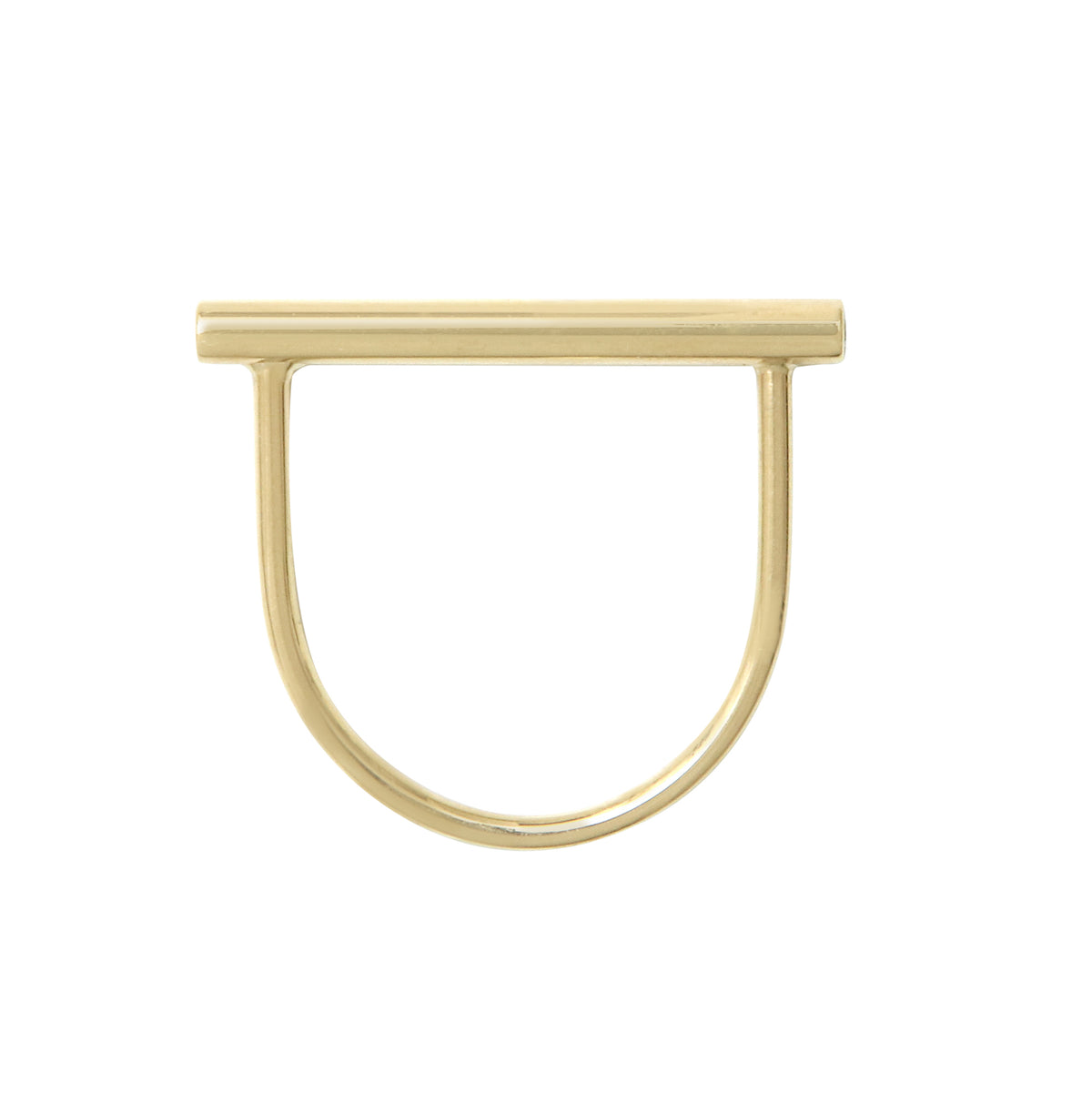 Tubular Fairmined Gold And Lab-Grown Diamond Horizontal Ring by Aurore Havenne