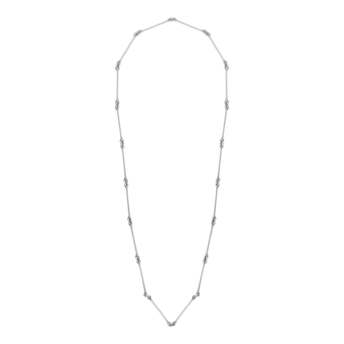 Silver Lou Necklace 70cm by Belgian jewelry brand Aurore Havenne