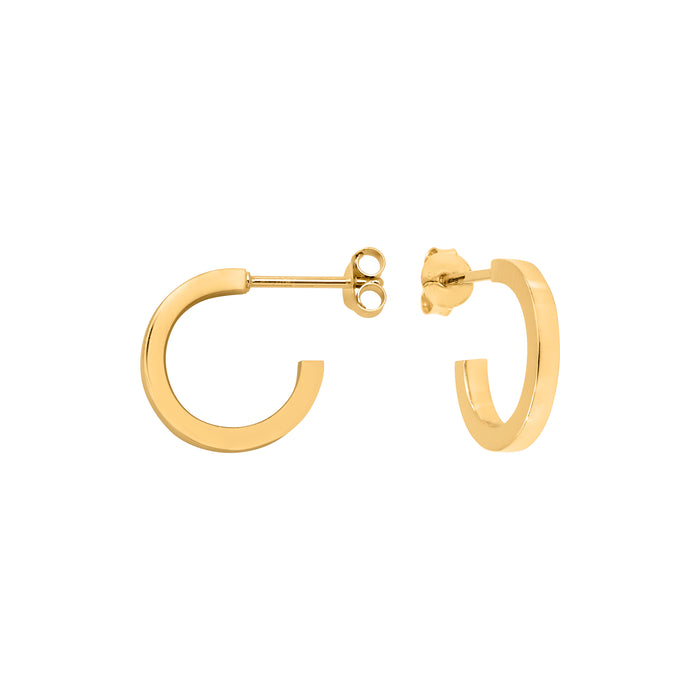 Gold-Plated Silver Wire Earrings 2mm by Aurore Havenne