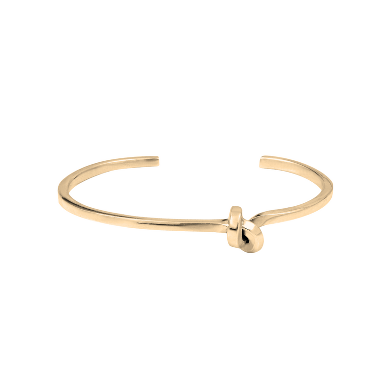 Gold-Plated Silver Open Knot Bracelet by Aurore Havenne