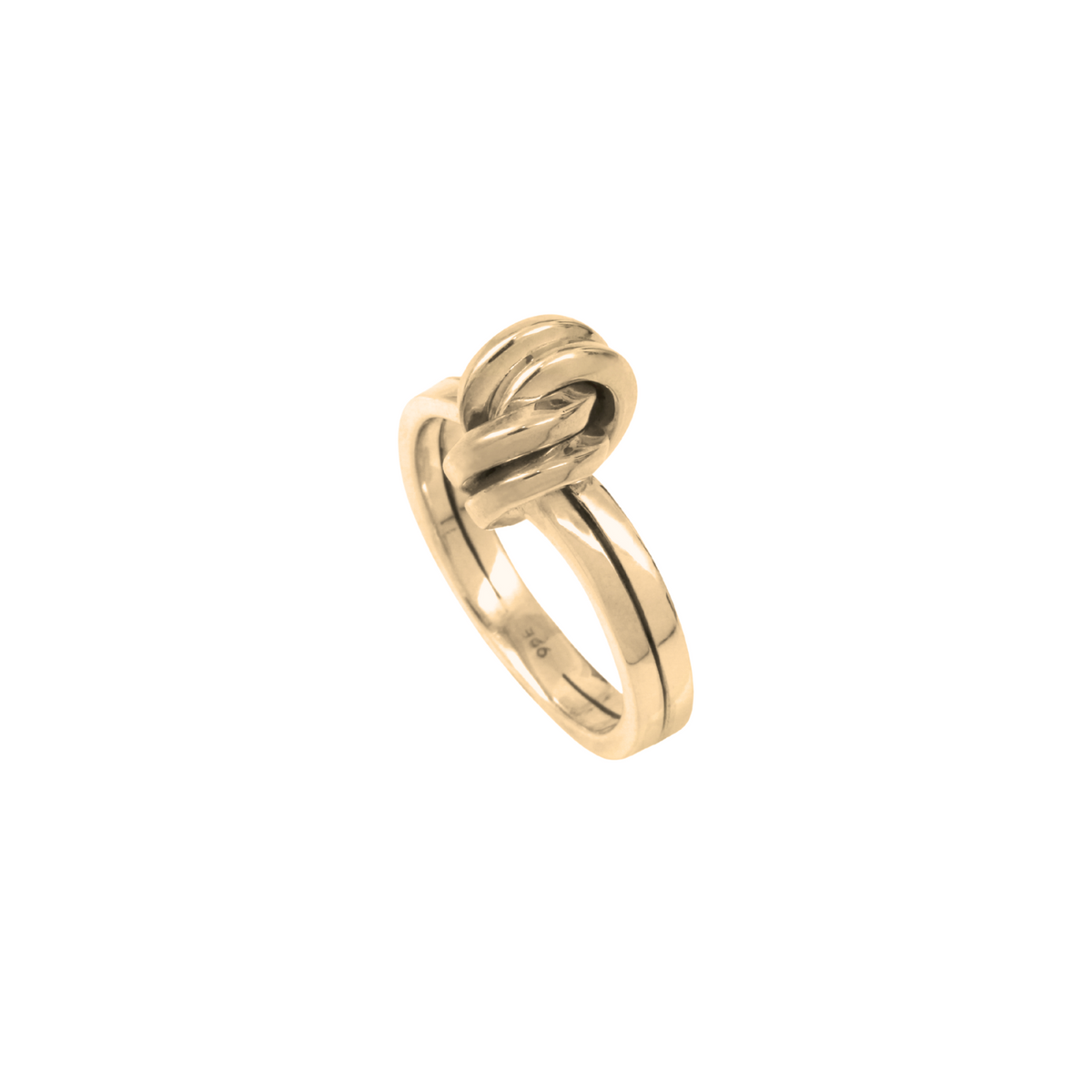 Gold-Plated Silver Double Knot Ring by Aurore Havenne