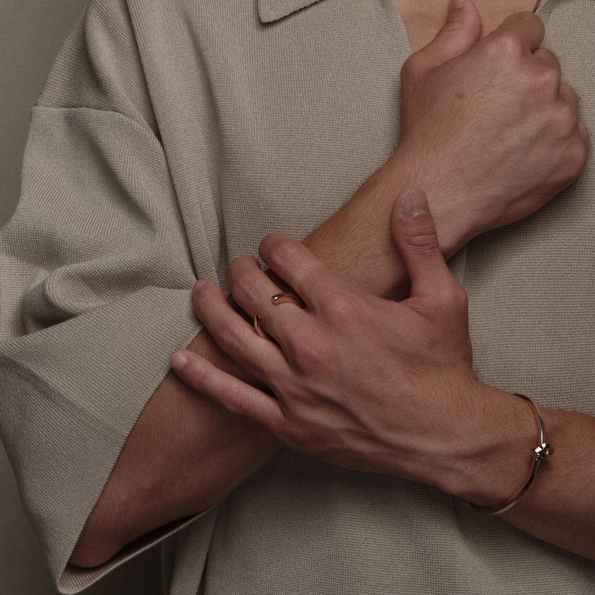 Open Ring 3mm en argent plaqué or par la créatrice Aurore Havenne