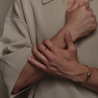Open Ring 3mm en argent plaqué or par la créatrice Aurore Havenne