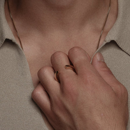 Open Ring 3mm en argent plaqué or par la créatrice Aurore Havenne