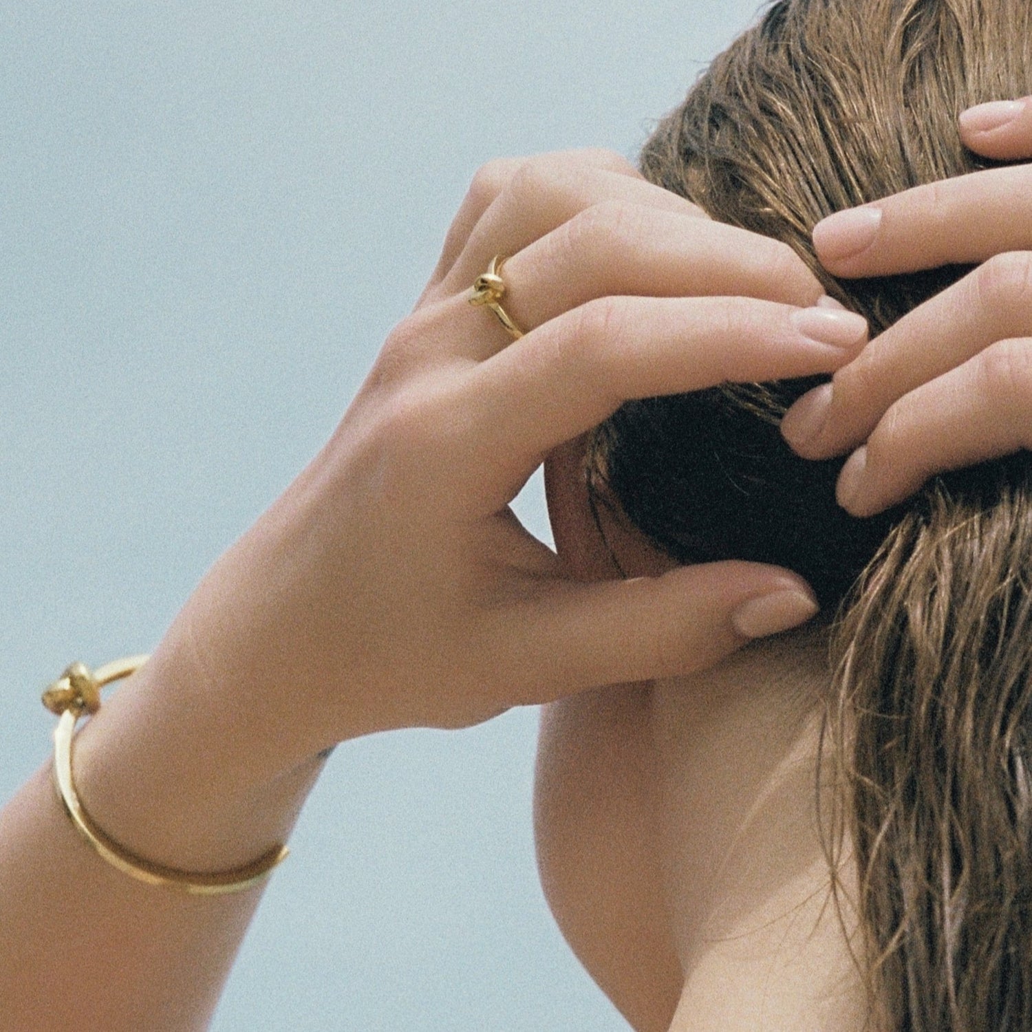 Gold-Plated Silver Knot Ring by Aurore Havenne