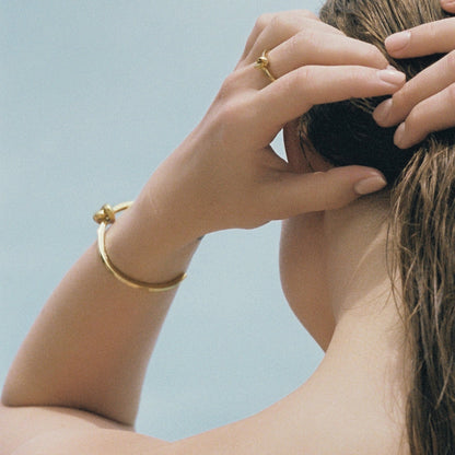 Gold-Plated Silver Open Knot Bracelet