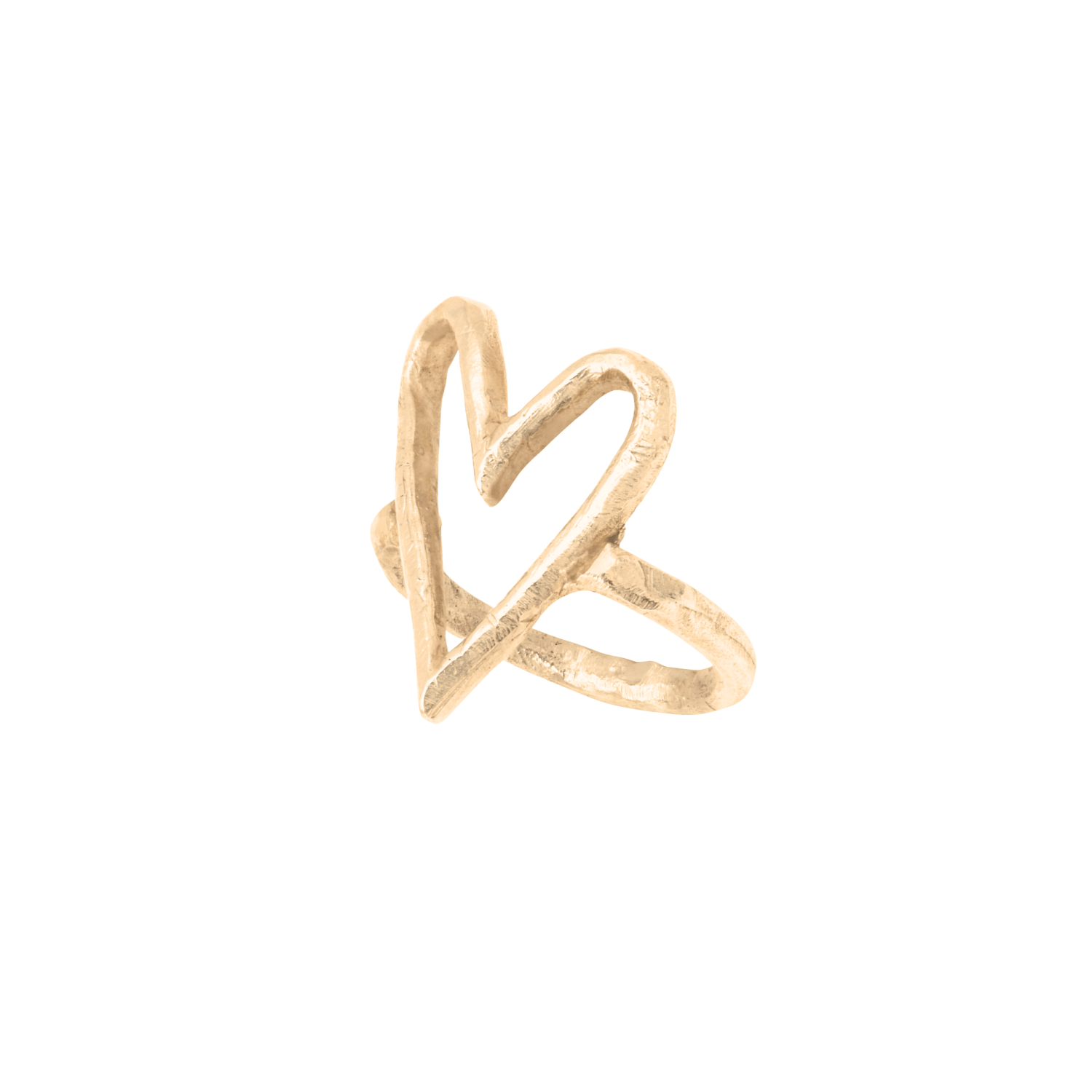 Gold-Plated Silver Heart Ring