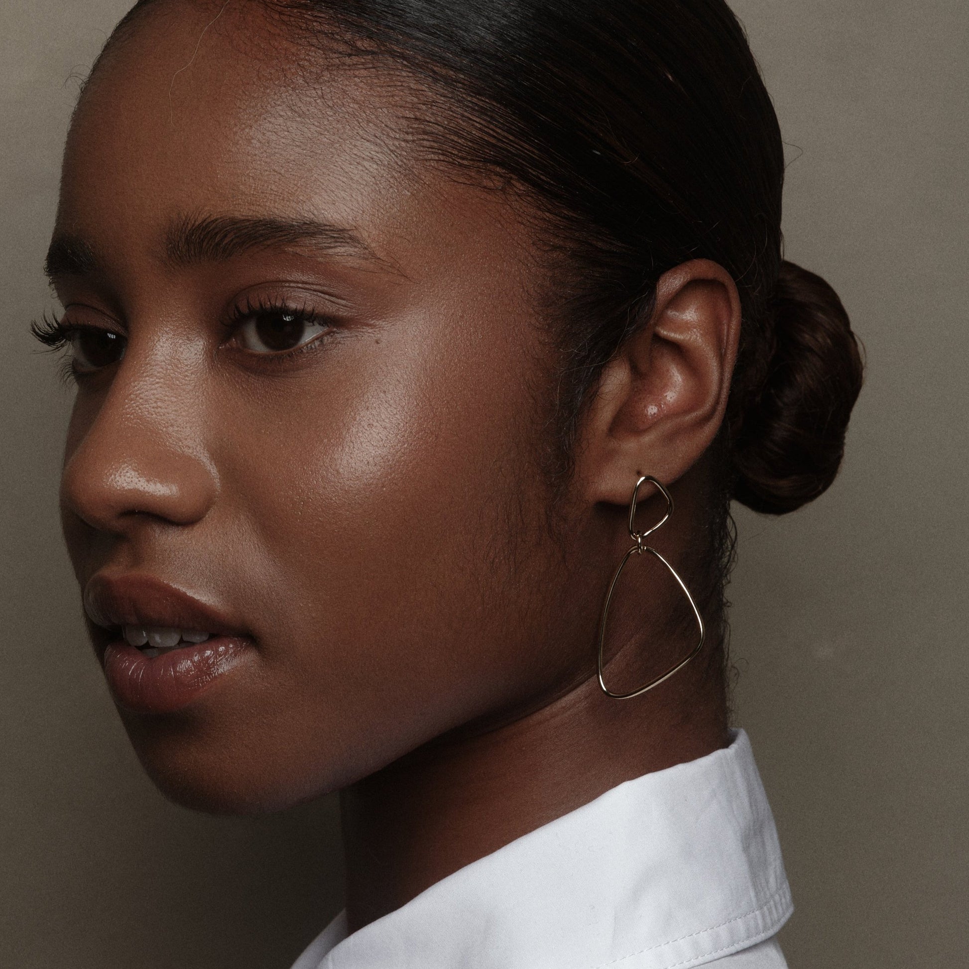 Gold-Plated Silver Héméra Nue Earrings by Aurore Havenne