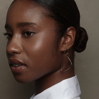 Gold-Plated Silver Héméra Nue Earrings by Aurore Havenne