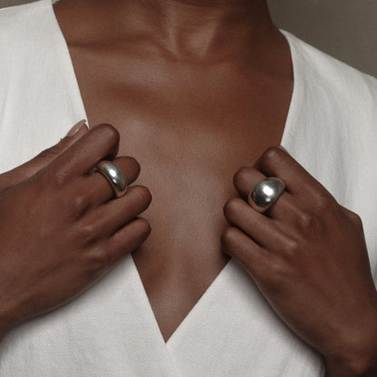 Sterling Silver Bubble Ring L by Aurore Havenne