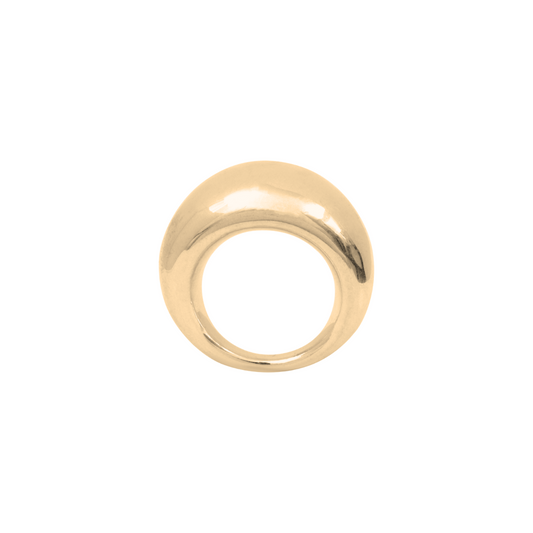 Gold-Plated Silver Bubble Ring L by Aurore Havenne