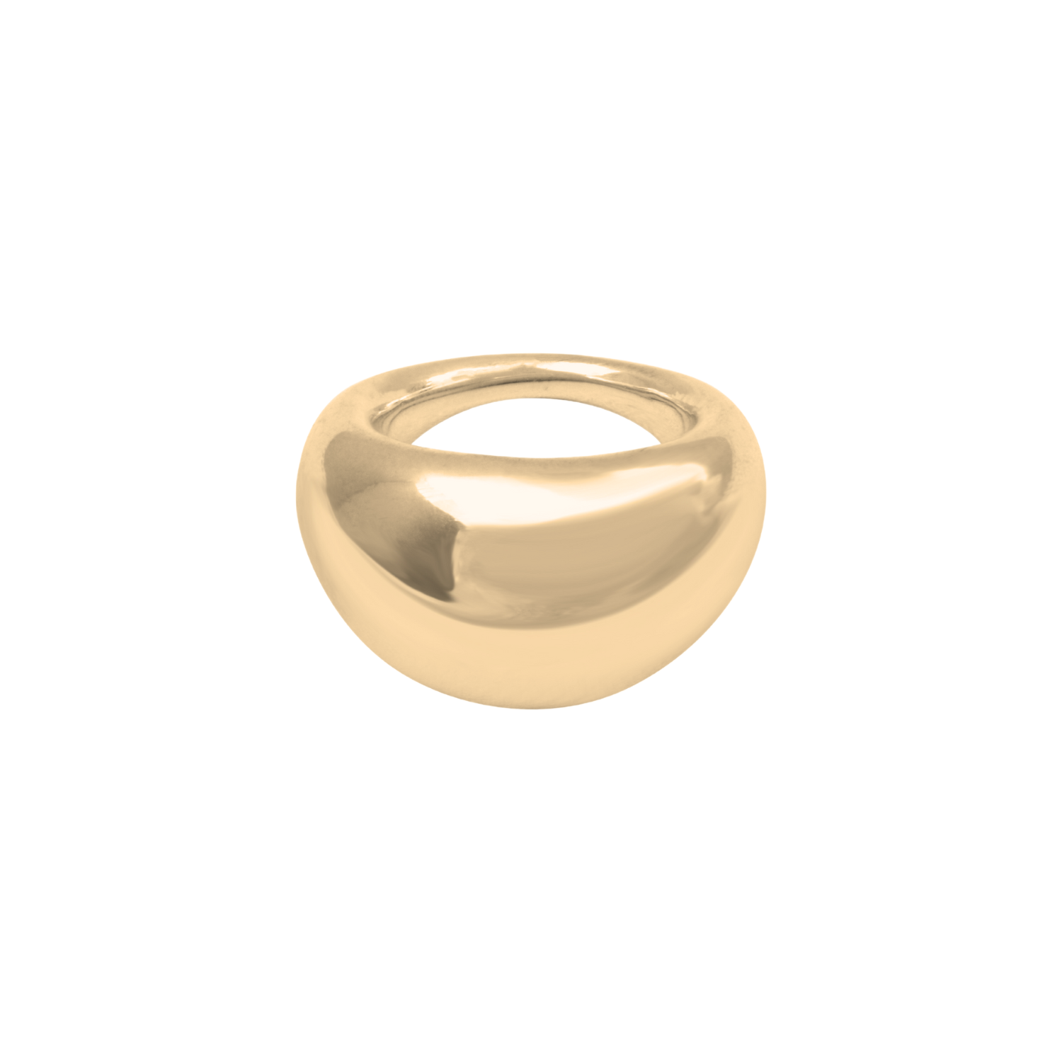 Gold-Plated Silver Bubble Ring L by Aurore Havenne