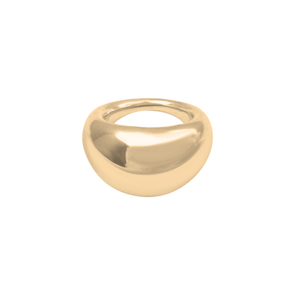 Gold-Plated Silver Bubble Ring L by Aurore Havenne
