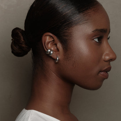 Earcuff et boucles d'oreilles de la collection Bubble par la créatrice Aurore Havenne