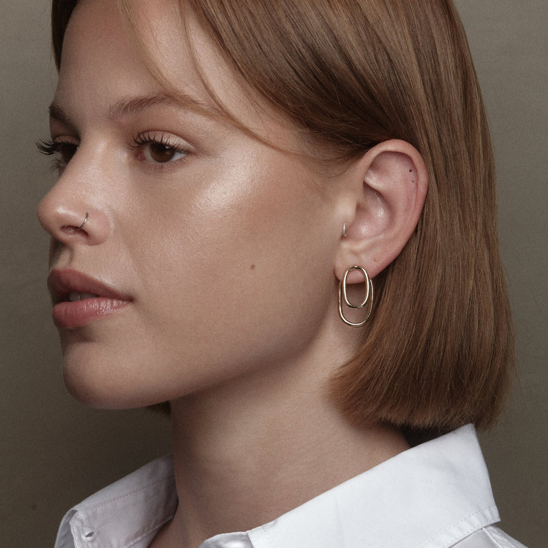 Gold-Plated Silver Aphéléia Ombrée Earrings by Aurore Havenne