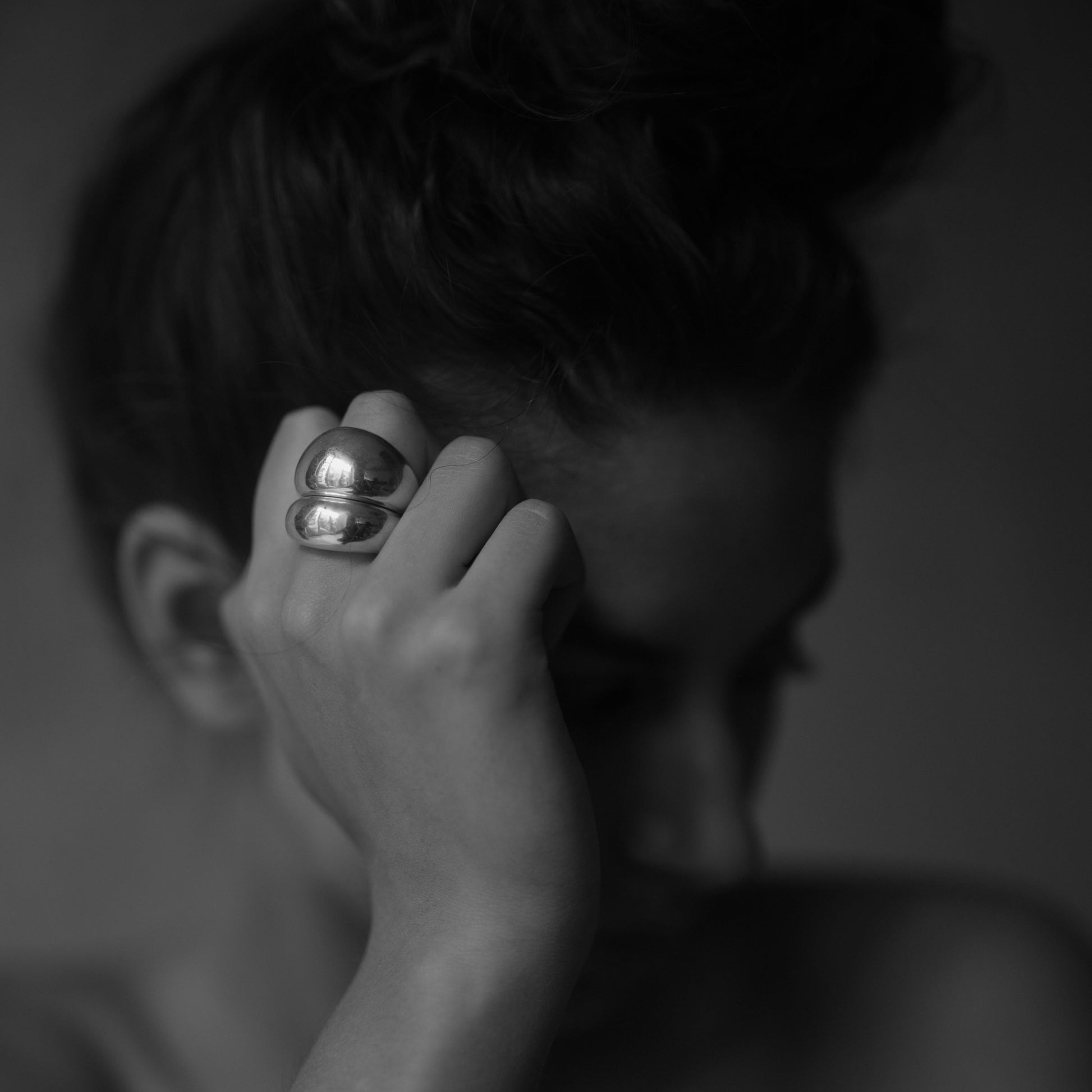 Bagues en argent sterling de la collection Bubble, création belge par Aurore Havenne