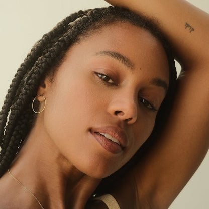 Gold-Plated Silver Large Circle Earrings by Aurore Havenne