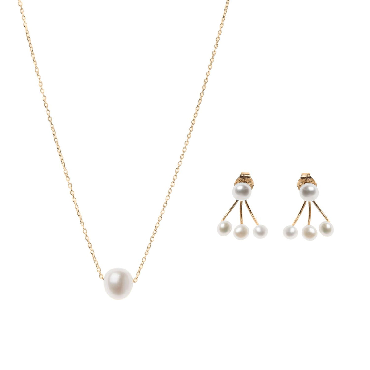 The Halo duo - Gold-Plated Silver Ephyra Necklace & Calypso Earrings