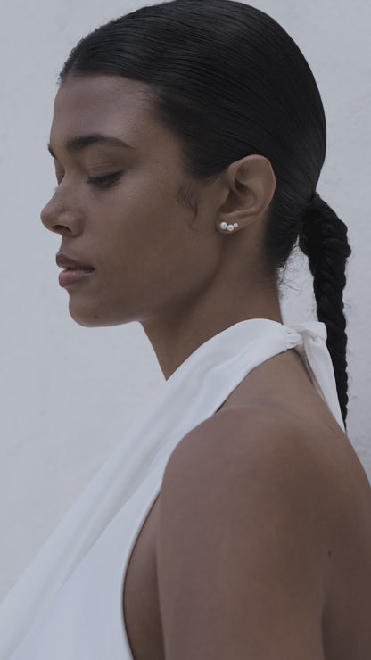 Silver And Freshwater Pearls Calliadne Earrings