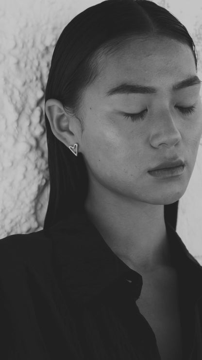 Gold-Plated Silver Small Heart Earrings