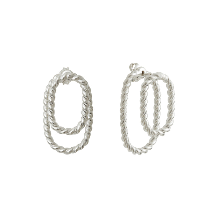 Silver Aphéléia Ombrée Earrings Twist by Belgian jewelry brand Aurore Havenne