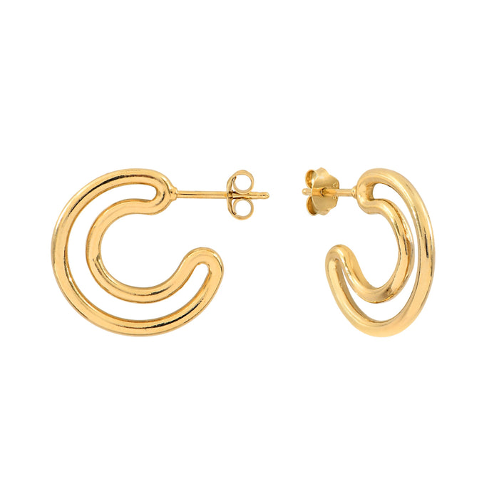 Gold plated silver Artémis Earrings