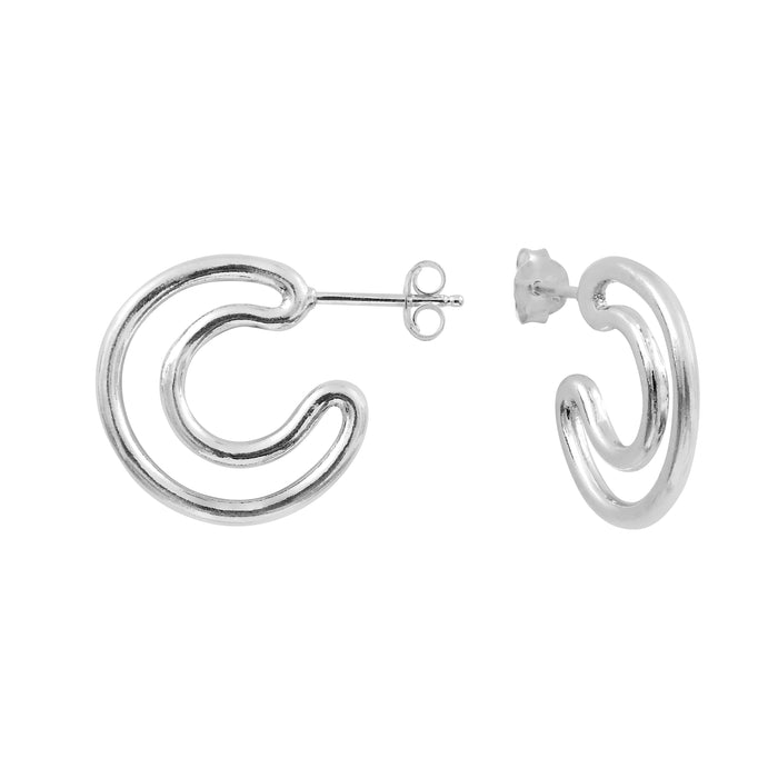 Silver Artémis Earrings by jewelry designer Aurore Havenne