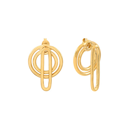 Gold-Plated Silver Séléné Earrings by Aurore Havenne
