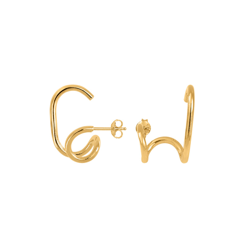 Gold Plated Silver Gloria Earrings by the Brussels jewelry designer Aurore Havenne