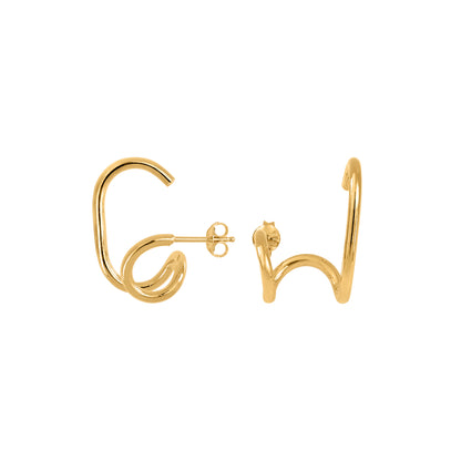 Gold Plated Silver Gloria Earrings by the Brussels jewelry designer Aurore Havenne