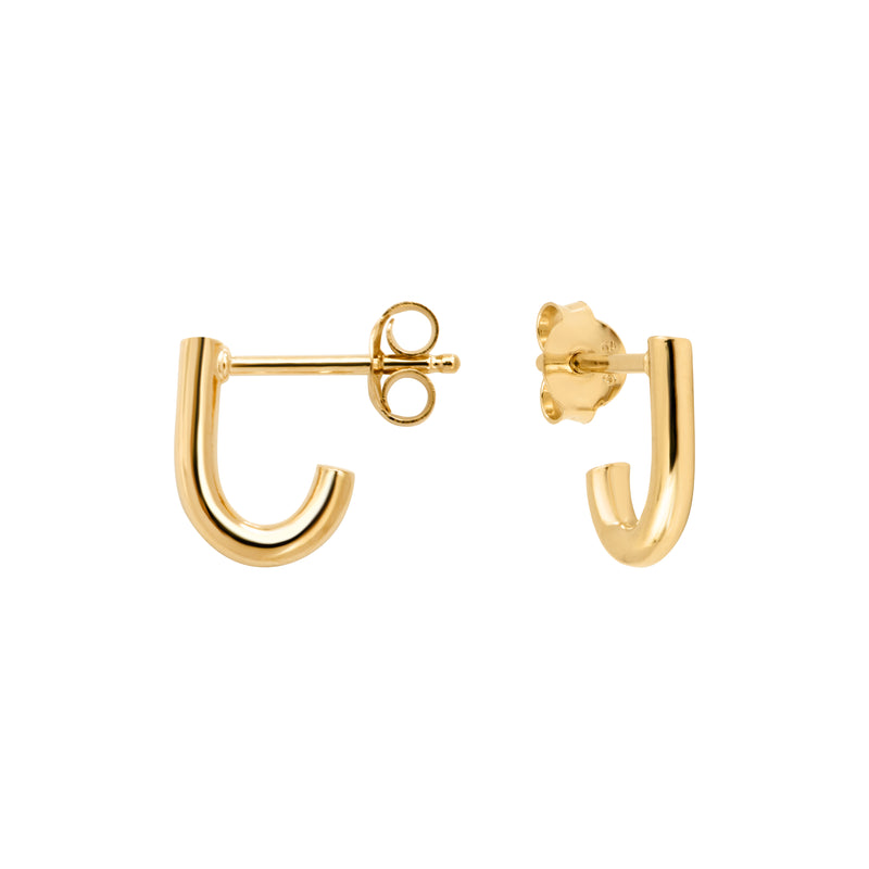 Gold plated silver Jasper gender free Earrings by Belgian jewelry designer Aurore Havenne