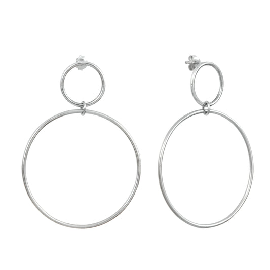 Silver Calista Nue Earrings by Aurore Havenne