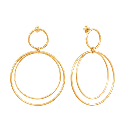 Gold-Plated Silver Calista Versatile Minimalist Earrings by the Belgian jewelry designer Aurore Havenne