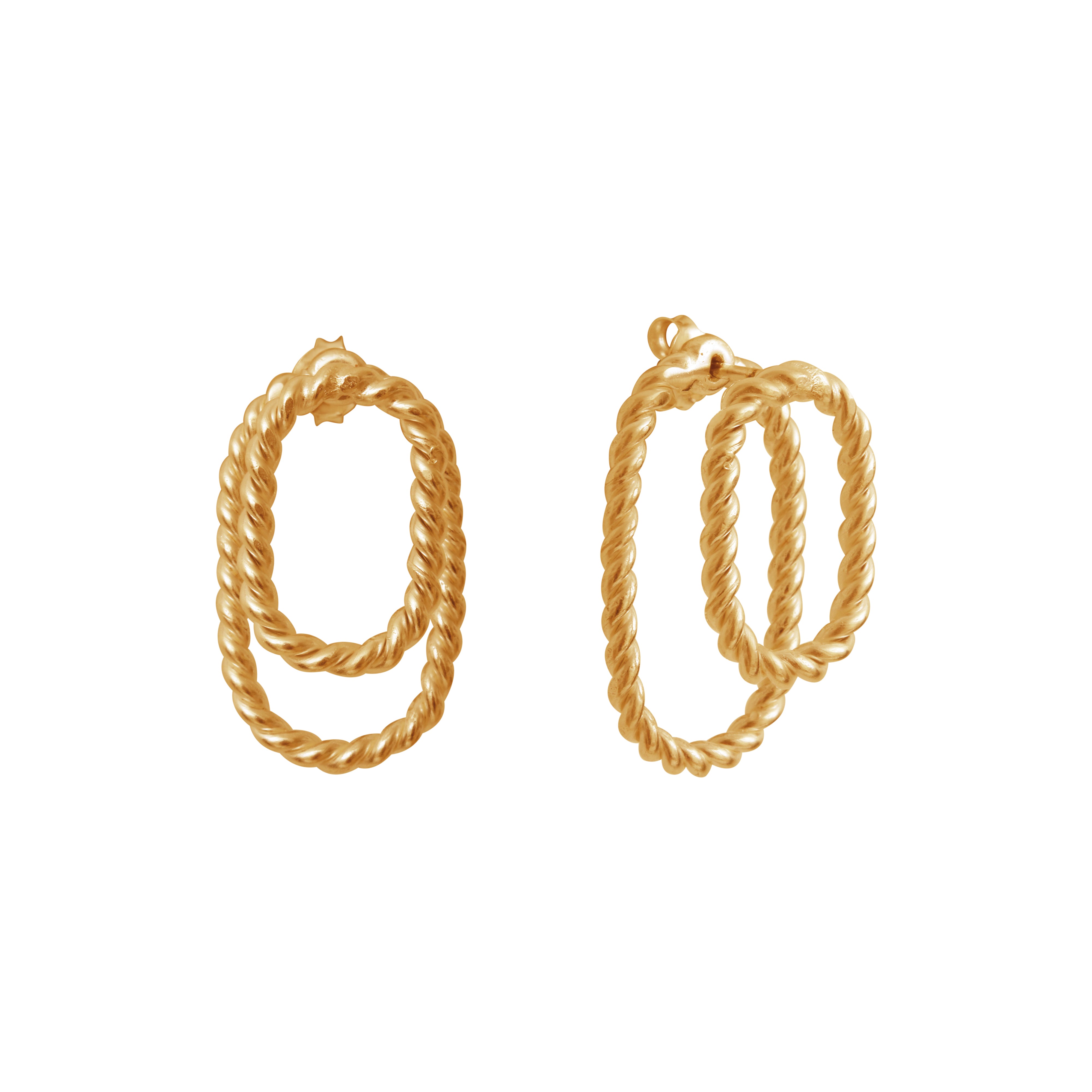 Gold-Plated Silver Aphéléia Ombrée Earrings Twist