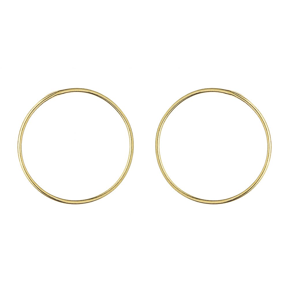 Gold-Plated Silver Large Circle Earrings by Aurore Havenne