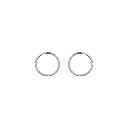 Silver Small Circle Earrings by Aurore Havenne