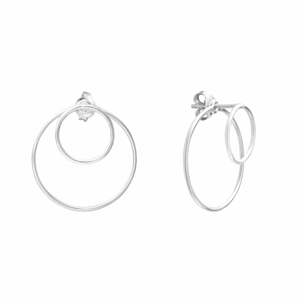 Silver Double Circle Earrings | Aurore Havenne - Aurore Havenne - Timeless  Fine Jewellery