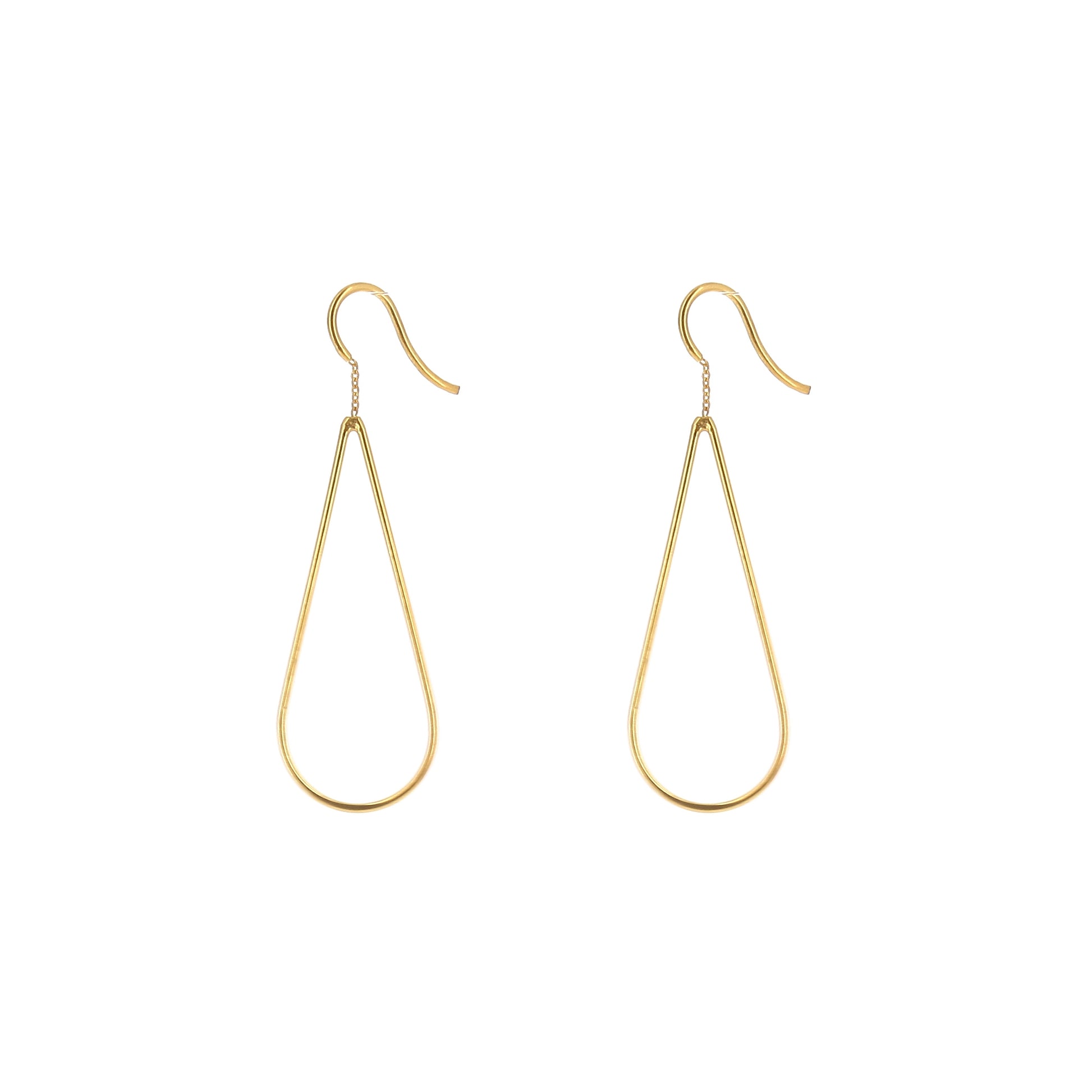 Gold-Plated Silver Raindrops Earrings by timeless jewelry designer Aurore Havenne