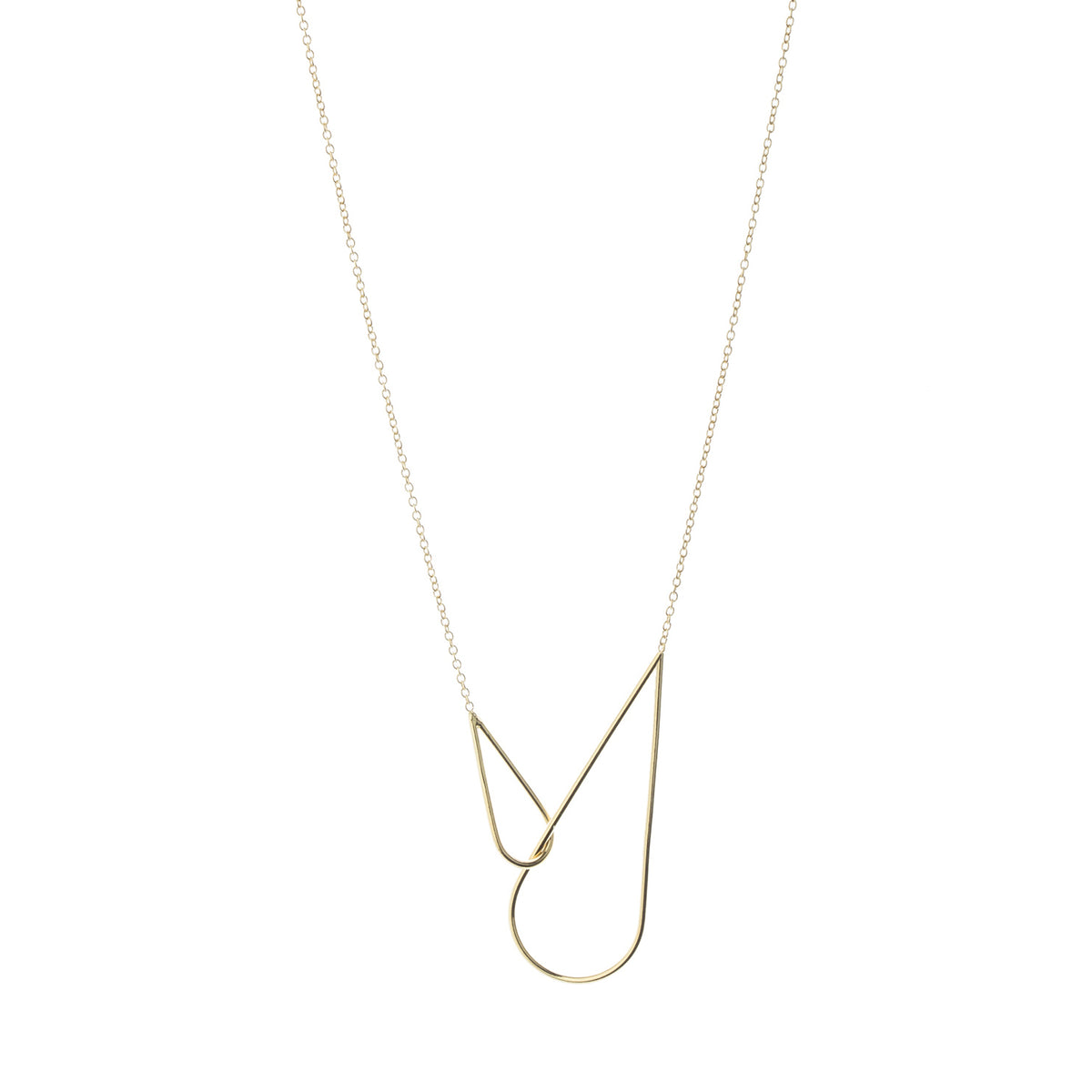 Gold Plated Silver Raindrops Necklace by Brussels jewelry designer Aurore Havenne, a best-seller of the brand